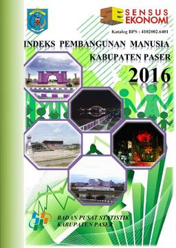 Human Development Index Of Paser Regency 2016